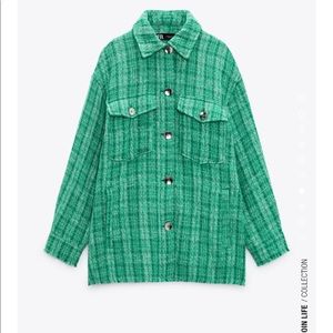 ZARA green woven jacket